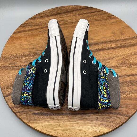 Converse Chuck Taylor All Star Hi Shoes Womens 6 Foldover Black Casual Skate - Picture 6 of 8